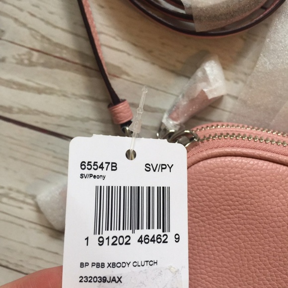 Coach Leather Boxed Crossbody Clutch Peony Pink - Picture 5 of 7
